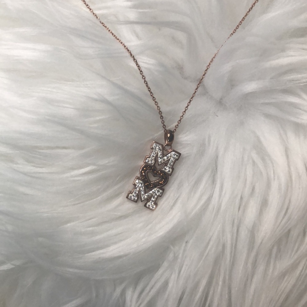 Rose gold mom necklace